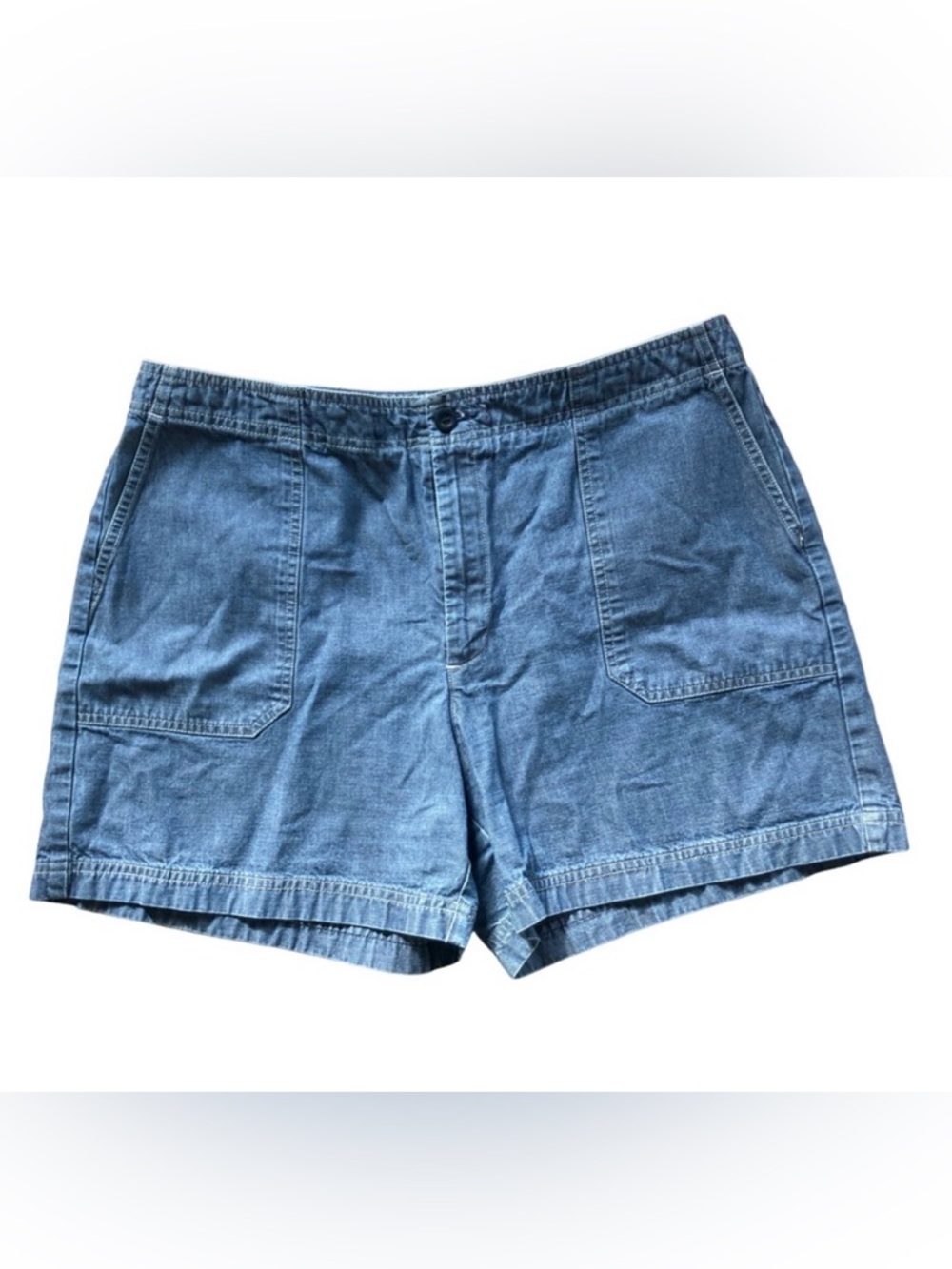90’s Utility Patch Pocket 4.5” Denim Jean Shorts Size 14 Dockers